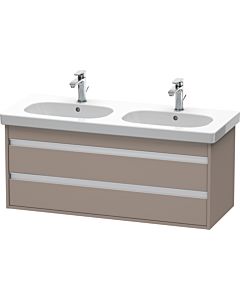 Duravit Ketho Waschtisch-Unterschrank KT664904343 115 x 45,5 cm, basalt matt, 2 Schubkästen, wandhängend