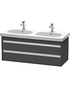 Duravit Ketho Waschtisch-Unterschrank KT664904949 115 x 45,5 cm, graphit matt, 2 Schubkästen, wandhängend