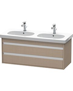 Duravit Ketho Waschtisch-Unterschrank KT664907575 115 x 45,5 cm, leinen, 2 Schubkästen, wandhängend