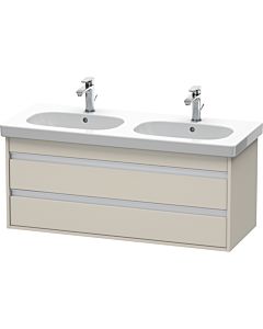 Duravit Ketho Waschtisch-Unterschrank KT664909191 115 x 45,5 cm, Taupe, 2 Schubkästen, wandhängend