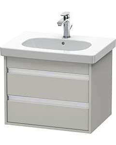Ketho Duravit vasque KT665000707 60 x 45,5 cm, gris béton mat, 2 tiroirs, suspendu