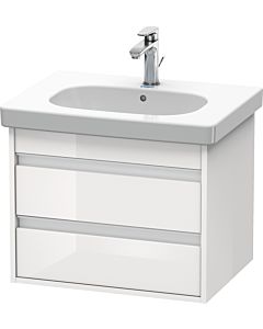 Duravit Ketho Waschtisch-Unterschrank KT665002222 60 x 45,5 cm, weiß hochglanz, 2 Schubkästen, wandhängend