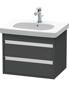 Duravit Ketho vanity unit KT665004949 60 x 45.5 cm, matt graphite, 2 drawers, wall-hung