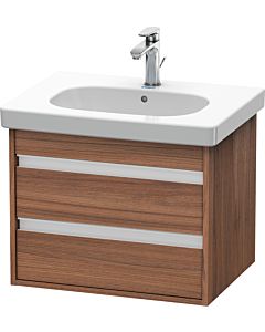Duravit Ketho Waschtisch-Unterschrank KT665007979 60 x 45,5 cm, nussbaum natur, 2 Schubkästen, wandhängend