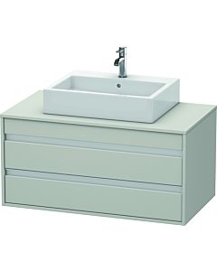 Duravit Ketho Waschtisch-Unterschrank KT665500707 100 x 42,6 x 55 cm, betongrau matt, für Aufsatzbecken mittig, 2 Schubkästen