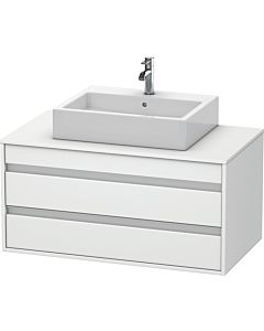 Duravit Ketho Waschtisch-Unterschrank KT665501818 100 x 42,6 x 55 cm, weiß matt, für Aufsatzbecken mittig, 2 Schubkästen