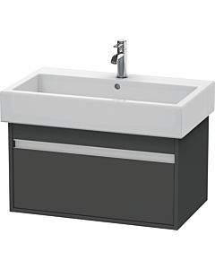Duravit Ketho vanity unit KT668704949 75 x 44 cm, matt graphite, 2000 pull-out, wall-hung