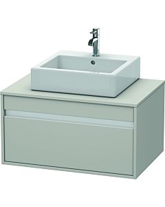 Duravit Ketho vanity unit KT669400707 80 x 55 cm, concrete gray matt, for Aufsatzbecken middle, 2000 pull-out, wall-hung