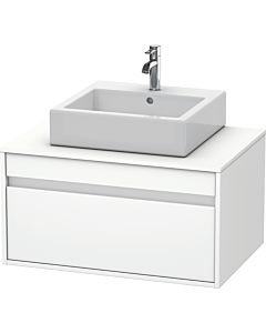 Duravit Ketho meuble sous-vasque KT669401818 80 x 55 cm, blanc mat, pour Aufsatzbecken milieu, 2000 coulissant, suspendu