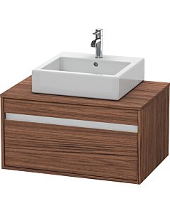 Duravit Ketho Waschtisch-Unterschrank KT669402121 80 x 55 cm, nussbaum dunkel, für Aufsatzbecken mittig, 1 Auszug, wandhängend