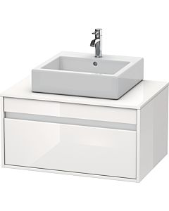 Duravit Ketho Waschtisch-Unterschrank KT669402222 80 x 55 cm, weiß hochglanz, für Aufsatzbecken mittig, 1 Auszug, wandhängend