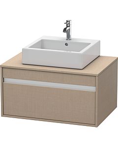 Duravit Ketho Waschtisch-Unterschrank KT669407575 80 x 55 cm, leinen, für Aufsatzbecken mittig, 1 Auszug, wandhängend