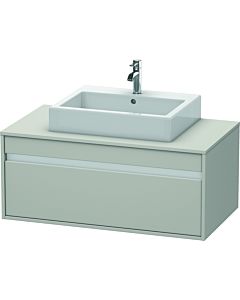 Duravit Ketho vanity unit KT669500707 100 x 55 cm, concrete gray matt, for Aufsatzbecken middle, 2000 pull-out, wall-hung