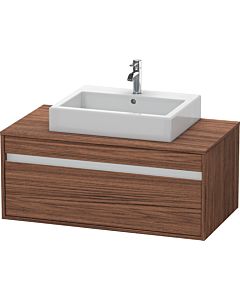 Duravit Ketho vanity unit KT669502121 100 x 55 cm, dark walnut, for Aufsatzbecken middle, 2000 pull-out, wall-hung