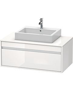 Duravit Ketho Waschtisch-Unterschrank KT669502222 100 x 55 cm, weiß hochglanz, für Aufsatzbecken mittig, 1 Auszug, wandhängend