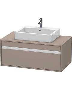 Duravit Ketho vanity unit KT669504343 100 x 55 cm, basalt matt, for Aufsatzbecken middle, 2000 pull-out, wall-hung
