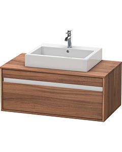 Duravit Ketho vanity unit KT669507979 100 x 55 cm, natural walnut, for Aufsatzbecken middle, 2000 pull-out, wall-hung