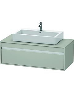 Duravit Ketho Waschtisch-Unterschrank KT669600707 120 x 55 cm, betongrau matt, für Aufsatzbecken mittig, 1 Auszug, wandhängend
