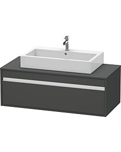 Duravit Ketho Waschtisch-Unterschrank KT669604949 120 x 55 cm, graphit matt, für Aufsatzbecken mittig, 1 Auszug, wandhängend