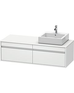 Duravit Ketho vanity unit KT6697R1818 140x55x42.6cm, for Aufsatzbecken outs, cut-out on the right, matt white
