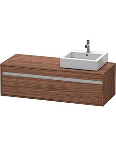 Duravit Ketho meuble sous-vasque KT6697R2121 140x55x42,6cm, pour Aufsatzbecken , découpe à droite, noyer foncé