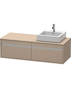 Duravit Ketho meuble sous-vasque KT6697R7575 140x55x42,6cm, pour Aufsatzbecken , découpe à droite, lin