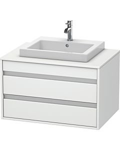 Duravit Ketho Waschtisch-Unterschrank KT675401818 80 x 55 cm, weiß matt, für Einbauwaschtisch mittig, 2 Schubkästen