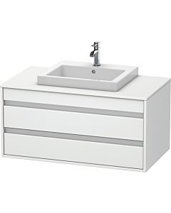 Ketho Duravit vasque KT675501818 100 x 55 cm, blanc mat, pour vasque centrale à encastrer, 2 tiroirs