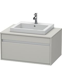 Ketho Duravit vasque KT679400707 80 x 55 cm, gris béton mat, pour vasque à encastrer au centre, 2000 , suspendu
