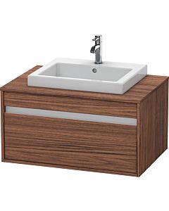 Duravit Ketho Waschtisch-Unterschrank KT679402121 80 x 55 cm, nussbaum dunkel, für Einbauwaschtisch mittig, 1 Auszug, wandhängend