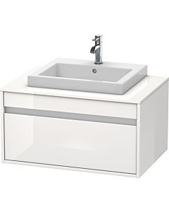 Duravit Ketho vanity unit KT679402222 80 x 55 cm, white high gloss, for central built-in 2000 , match2 pull-out, wall-hung
