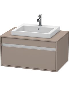 Duravit Ketho vanity unit KT679404343 80 x 55 cm, basalt matt, for central built-in 2000 , match2 pull-out, wall-hung