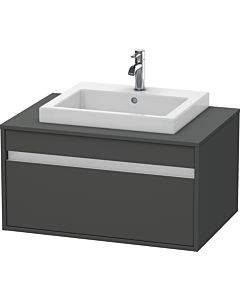 Ketho Duravit vasque KT679404949 80 x 55 cm, graphite mat, pour vasque à encastrer au centre, 2000 , suspendu