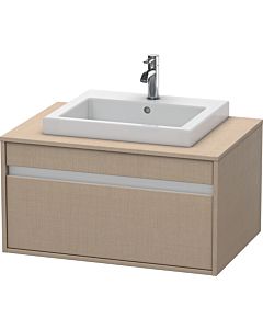 Duravit Ketho Waschtisch-Unterschrank KT679407575 80 x 55 cm, leinen, für Einbauwaschtisch mittig, 1 Auszug, wandhängend