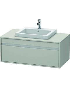 Duravit Ketho vanity unit KT679500707 100 x 55 cm, concrete gray matt, for built-in washbasin in the middle, 2000 pull-out, wall-hung