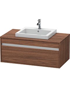 Duravit Ketho vanity unit KT679502121 100 x 55 cm, dark walnut, for built-in washbasin in the middle, 2000 pull-out, wall-hung