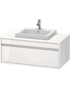 Ketho Duravit vasque KT679502222 100 x 55 cm, blanc brillant, pour lavabo encastré au centre, 2000 , suspendu