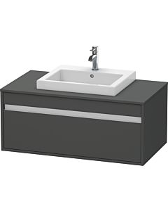 Ketho Duravit vasque KT679504949 100 x 55 cm, graphite mat, pour vasque à encastrer au centre, 2000 , suspendu