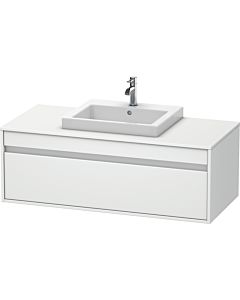 Duravit Ketho Waschtisch-Unterschrank KT679601818 120 x 55 cm, weiß matt, für Einbauwaschtisch mittig, 1 Auszug, wandhängend