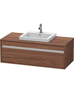 Duravit Ketho Waschtisch-Unterschrank KT679602121 120 x 55 cm, nussbaum dunkel, für Einbauwaschtisch mittig, 1 Auszug, wandhängend