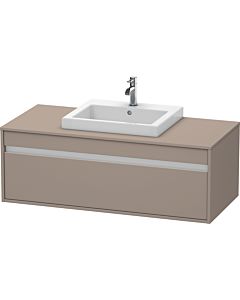 Ketho Duravit vasque KT679604343 120 x 55 cm, basalte mat, pour 2000 centrale à encastrer, coulissant match2, suspendu