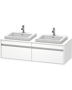 Duravit Ketho Waschtisch-Unterschrank KT6797B1818 140x55x42,6cm, Einbauwaschtische, 2 Auszüge, Ausschnitt beidseitig, weiß matt