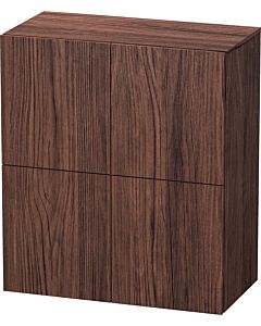Duravit L-Cube Halbhochschrank LC117702121 70x36,3x80cm, 2 Türen, nussbaum dunkel