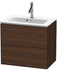 Duravit L-Cube Waschtisch-Unterschrank LC625606969 62 x 39,1 cm, nussbaum gebürstet, 2 Schubkästen, wandhängend