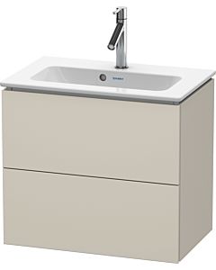 Duravit L-Cube Waschtisch-Unterschrank LC625609191 62 x 39,1 cm, taupe matt, 2 Schubkästen, wandhängend