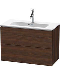 L-Cube Duravit vasque LC625706969 82 x 39, 2000 cm, noyer brossé, 2 tiroirs, suspendu