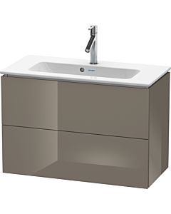 L-Cube Duravit vasque LC625708989 82 x 39, 2000 cm, gris flanelle brillant, 2 tiroirs, suspendu