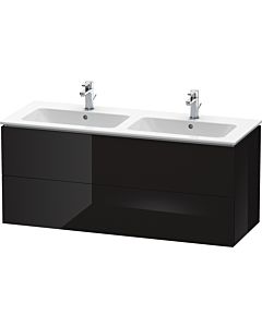 Duravit L-Cube vanity unit LC625804040 black high gloss, 129x55x48.1cm, 2 drawers