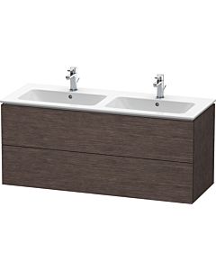 Duravit L-Cube Waschtischunterbau LC625807272 Eiche Dunkel gebürstet, 129x55x48,1cm, 2 Auszüge