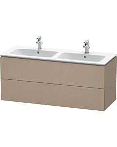 Duravit L-Cube Meuble sous-vasque LC625807575 129x48,1x55cm, 2 tiroirs, suspendu, lin